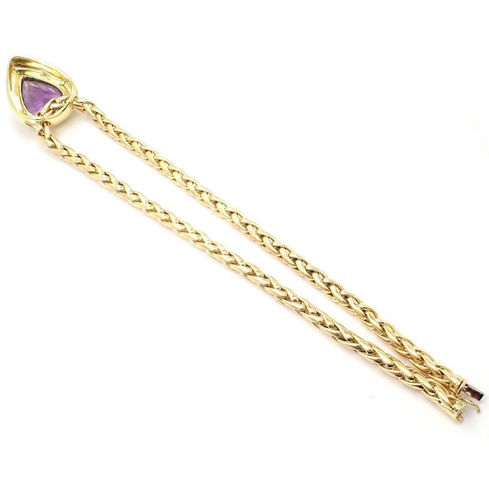 Authentic! Tiffany & Co Paloma Picasso 18k Gold Large Amethyst Pendant Necklace - Picture 9 of 10
